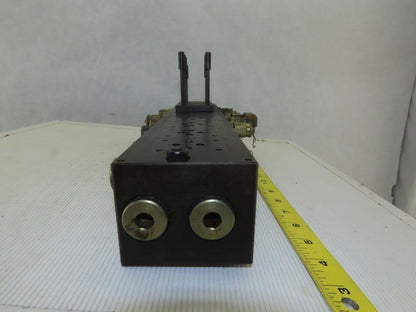 8 Station Hydraulic Valve Manifold O-Ring 32 Ports 1.25-16mm 4-1.75-20mm