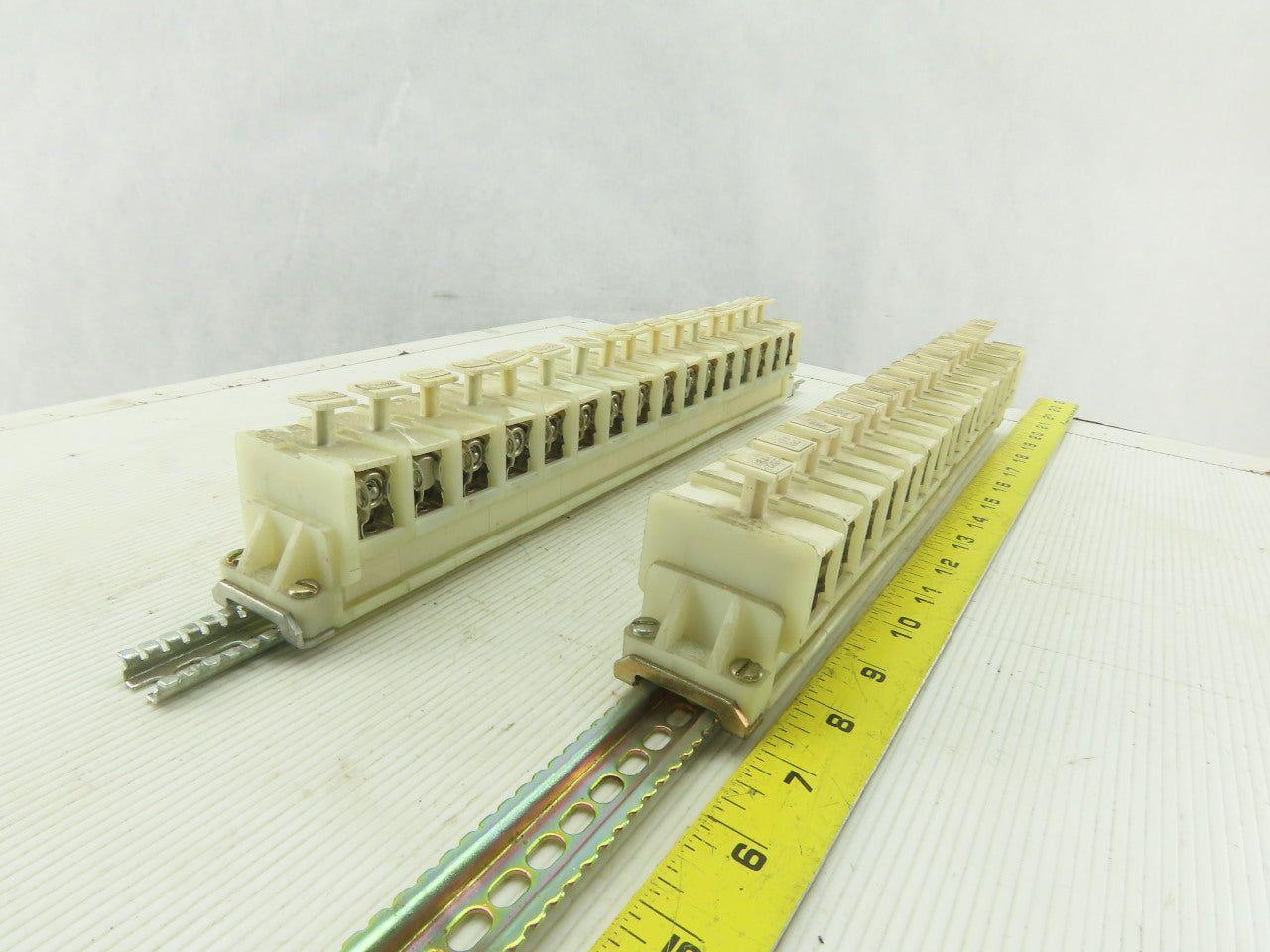 Allen Bradley 1492 CE DIN Rail Fuse Holder With Mixed Fusetron Fuse Lot Of 32