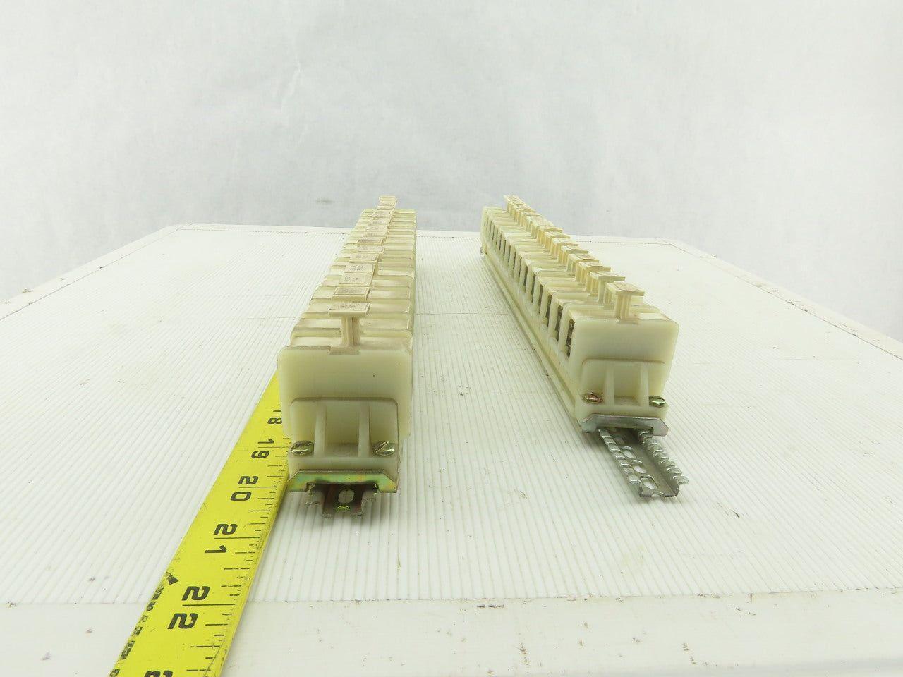 Allen Bradley 1492 CE DIN Rail Fuse Holder With Mixed Fusetron Fuse Lot Of 32
