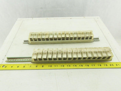 Allen Bradley 1492 CE DIN Rail Fuse Holder With Mixed Fusetron Fuse Lot Of 32