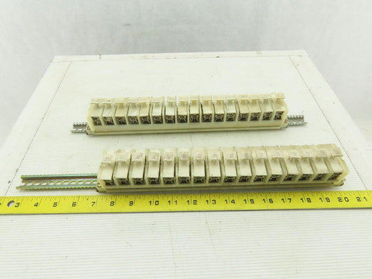 Allen Bradley 1492 CE DIN Rail Fuse Holder With Mixed Fusetron Fuse Lot Of 32