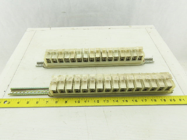 Allen Bradley 1492 CE DIN Rail Fuse Holder With Mixed Fusetron Fuse Lot Of 32