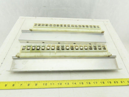 Allen 1492 CE DIN Rail Terminal Fuse Holder With Mixed Fusetron Fuse Lot Of 32