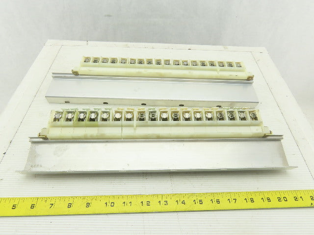 Allen 1492 CE DIN Rail Terminal Fuse Holder With Mixed Fusetron Fuse Lot Of 32