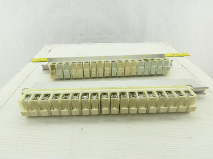 Allen 1492 CE DIN Rail Terminal Fuse Holder With Mixed Fusetron Fuse Lot Of 32