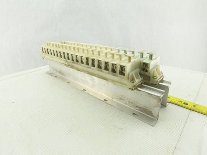 Allen 1492 CE DIN Rail Terminal Fuse Holder With Mixed Fusetron Fuse Lot Of 32