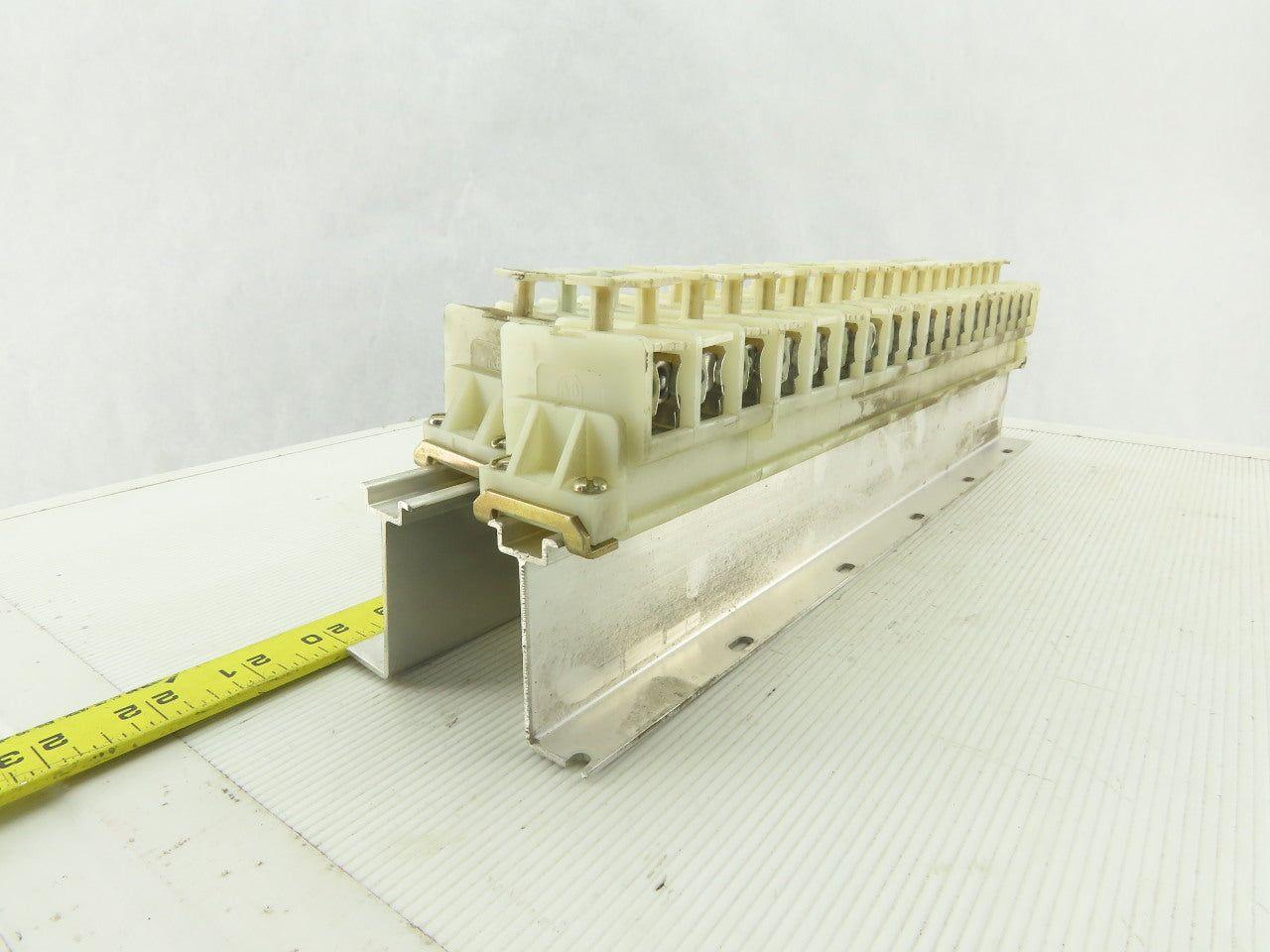 Allen 1492 CE DIN Rail Terminal Fuse Holder With Mixed Fusetron Fuse Lot Of 32