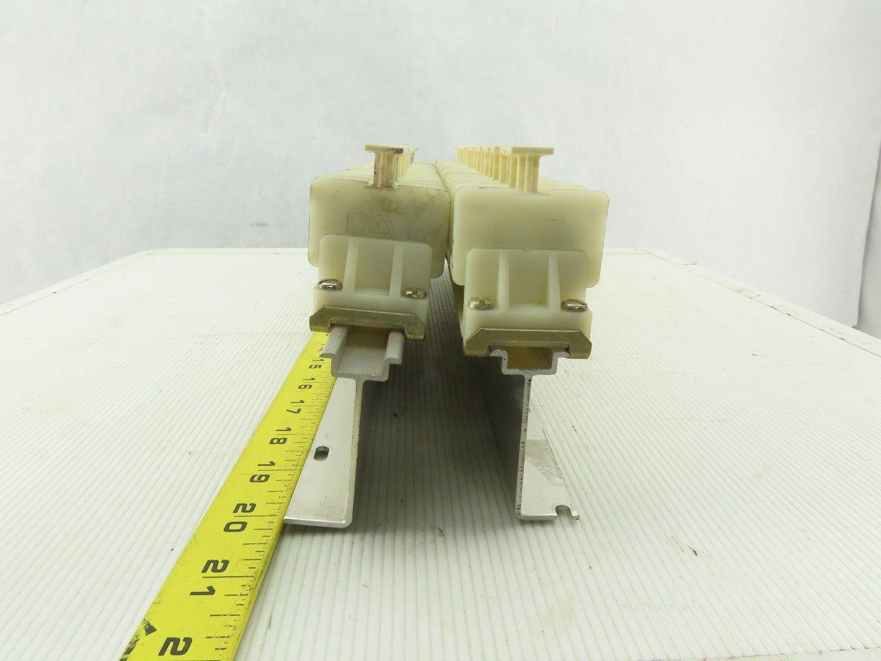 Allen 1492 CE DIN Rail Terminal Fuse Holder With Mixed Fusetron Fuse Lot Of 32