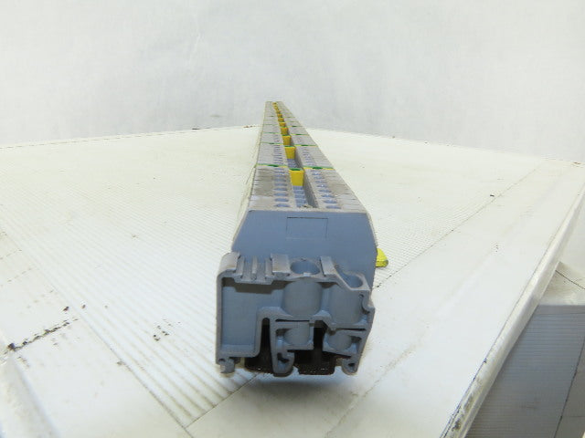 Entrelec M4/6 5116 DIN Rail Mount 108 Terminal Blocks/Strip 500V W/14 Grounds