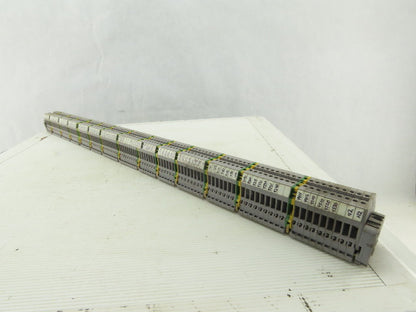 Entrelec M4/6 5116 DIN Rail Mount 108 Terminal Blocks/Strip 500V W/14 Grounds