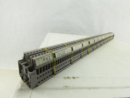 Entrelec M4/6 5116 DIN Rail Mount 108 Terminal Blocks/Strip 500V W/14 Grounds