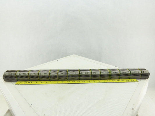 Entrelec M4/6 5116 DIN Rail Mount 108 Terminal Blocks/Strip 500V W/14 Grounds