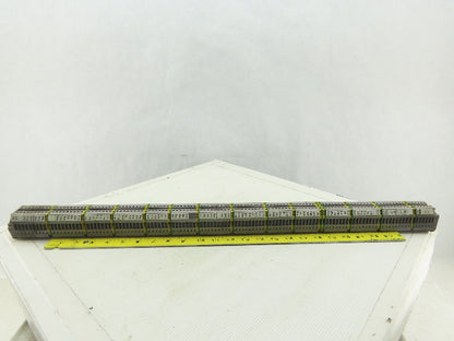 Entrelec M4/6 5116 DIN Rail Mount 108 Terminal Blocks/Strip 500V W/14 Grounds