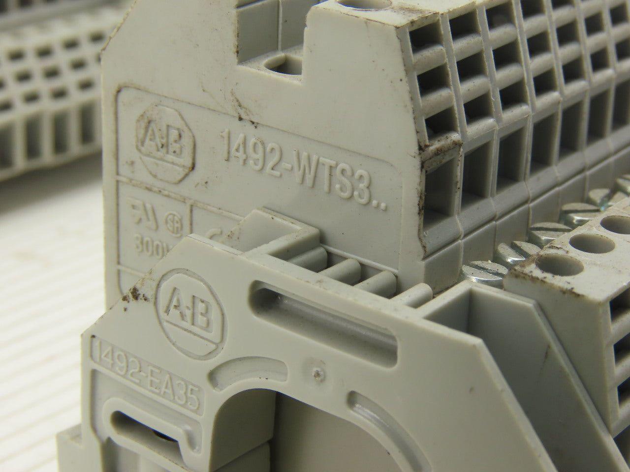 Allen Bradley 1492-WTS3 6 DIN Rail Sensor Terminal Block 500V Lot of 90