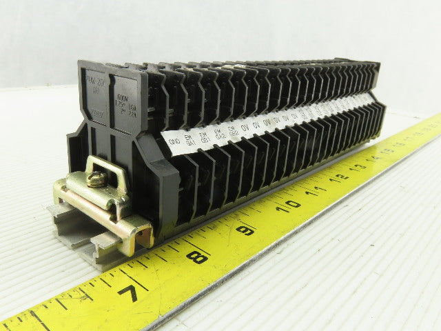 Togi PUW-20 DIN Rail Dual Terminal Block 600V 16A 600V 19 A 14 AWG Lot of 24