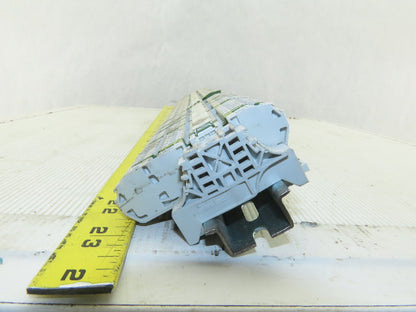 Entrelec M4/6 DIN Rail Mount 80 Terminal Blocks/Strip 500V W/8 Grounds D4/6P
