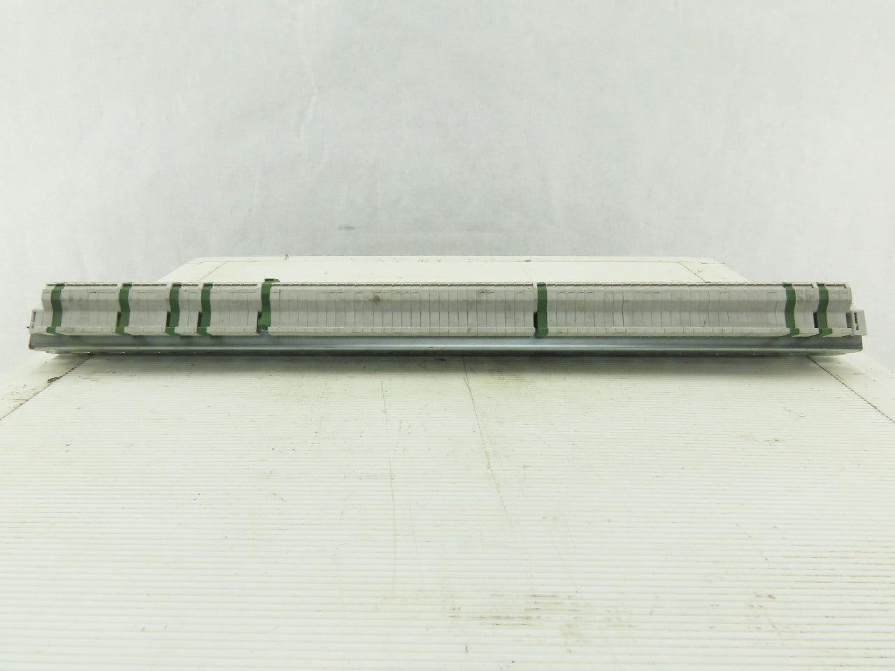 Entrelec M4/6 DIN Rail Mount 80 Terminal Blocks/Strip 500V W/8 Grounds D4/6P