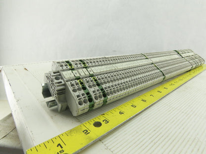 Entrelec M4/6 DIN Rail Mount 80 Terminal Blocks/Strip 500V W/8 Grounds D4/6P