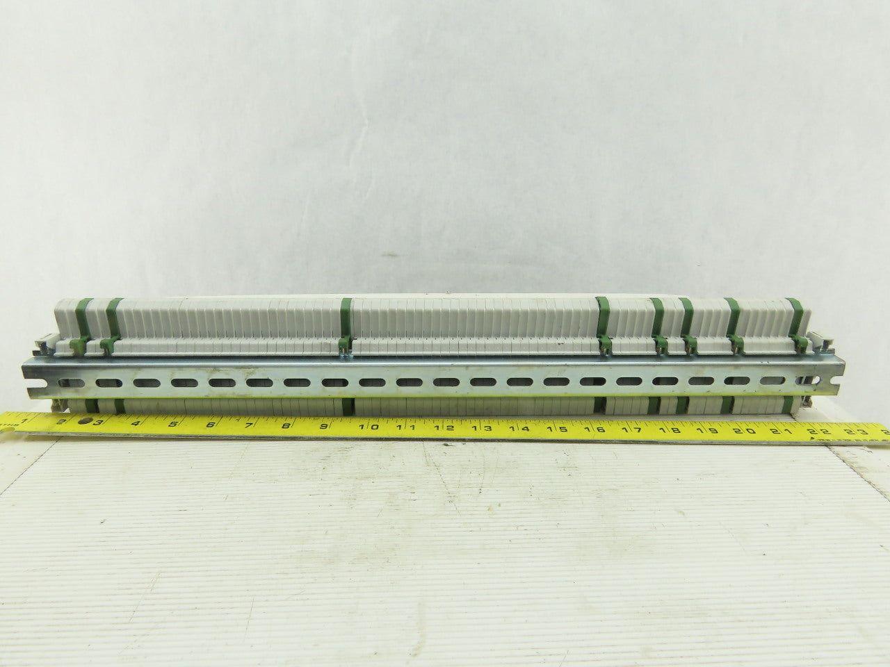 Entrelec M4/6 DIN Rail Mount 80 Terminal Blocks/Strip 500V W/8 Grounds D4/6P