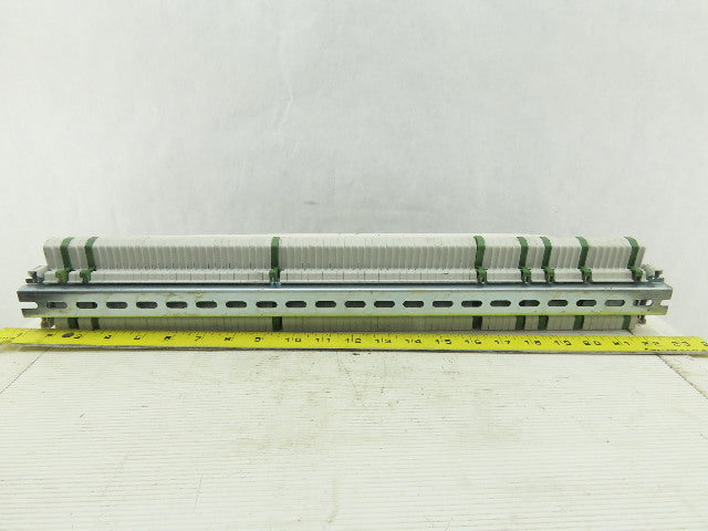 Entrelec M4/6 DIN Rail Mount 80 Terminal Blocks/Strip 500V W/8 Grounds D4/6P