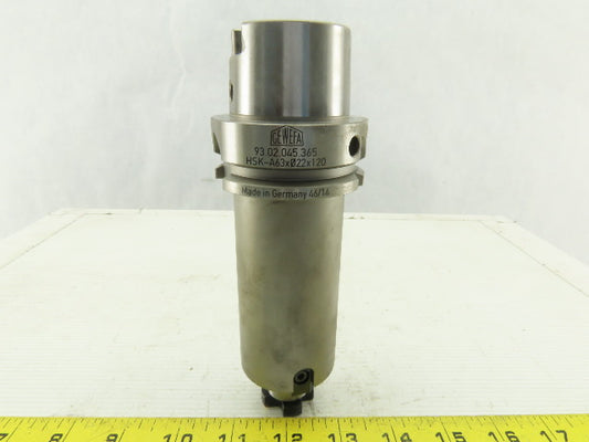 GEWEFA HSK-A63 z022x120-4X90° Shell/Face Mill Tool Holder 22mm Pilot 120mm Proj.