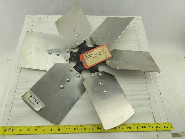 VC 91036501 21" Industrial 6 Blade Aluminum 30° Fan Wheel 2-5/8" Center