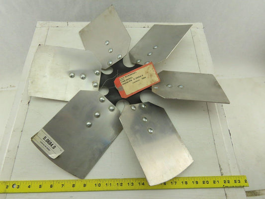 VC 91036501 21" Industrial 6 Blade Aluminum 30° Fan Wheel 2-5/8" Center
