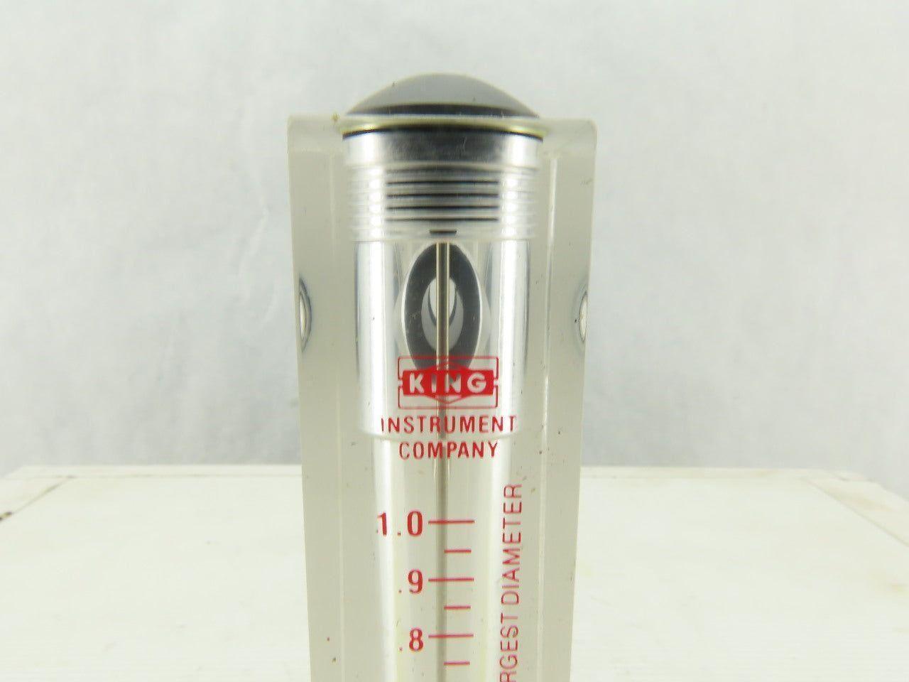King Instrument K75-03-0112 Acrylic Liquid Read Float 1 GPM Meter
