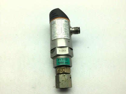 IFM Efector PY7722 Flow Sensor 1126a 1000 psi 24VDC