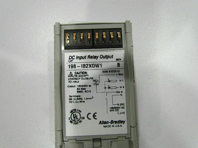 Allen Bradley 198-IB2XOW1/B DC Input Relay Output Series B