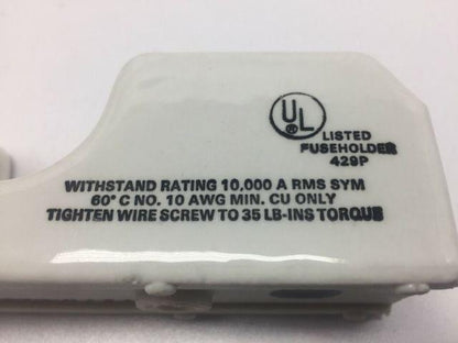 Buss Fuse Blocks No. 2610 1 Pole 30A 600V Porcelain Lot of 10