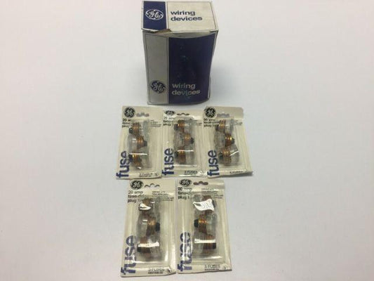 General Electric GE37420-3D5 Time Delay Plug Fuses 20A-125VAC (5 packs of 3)