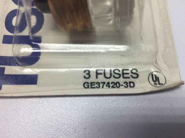 General Electric GE37420-3D5 Time Delay Plug Fuses 20A-125VAC (5 packs of 3)