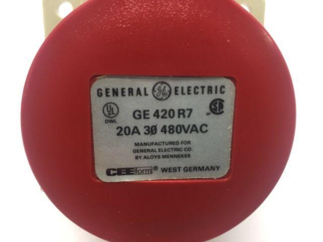 General Electric GE 420R7 Pin Sleeve Receptacle 3PH 20A 480VAC