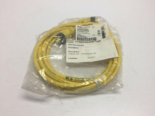 Woodhead Connectivity 113020A03F120 3P Male/Female ST/ST 12' 18/3 AWG PVC Cord