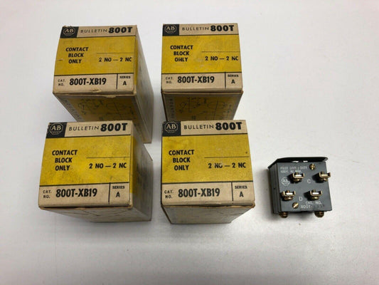 Allen Bradley 800T-XB19/A Push Button Contact Block 2N.O 2N.C Series A Lot of 4