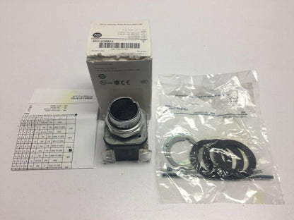 Allen Bradley 800TK2BBXX/T 30mm Black Flush Push Button Series T