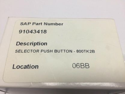 Allen Bradley 800TK2BBXX/T 30mm Black Flush Push Button Series T