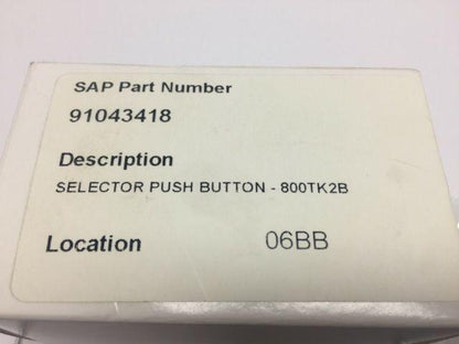 Allen Bradley 800TK2BBXX/T 30mm Black Flush Push Button Series T