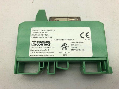 Phoenix Contact PSR-SCF-24UC/URM/2X21 Safety Relay W/Contact Lot of 17