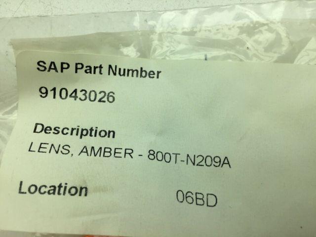 Allen Bradley 800T-N209A/C Amber Jumbo Push-Pull Cap Illuminated Series C
