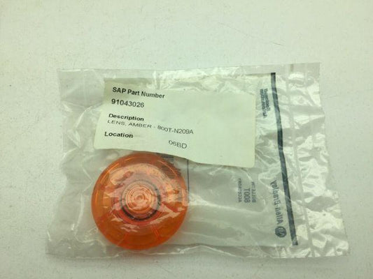 Allen Bradley 800T-N209A/C Amber Jumbo Push-Pull Cap Illuminated Series C