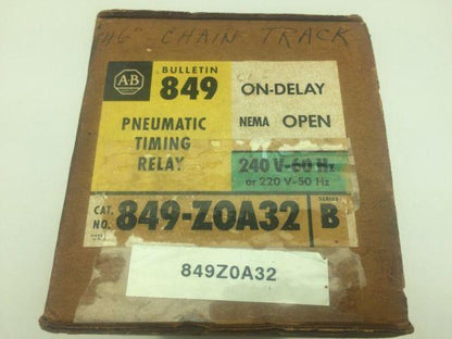Allen Bradley 849-Z0A32/B Pneumatic Timing Relay 240V 60Hz Series B