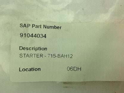 Allen Bradley 715-BAH12/L Motor Starter 208V 71A113