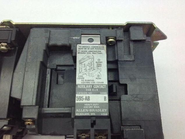 Allen Bradley 520F-B0D/W Motor Starter Size 1 3 Phase 115-120V 3P Series W
