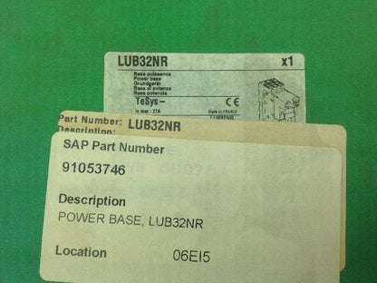 Schneider Electric Lub32NR Starter Motor Power Base 600V 27A 3 Phase