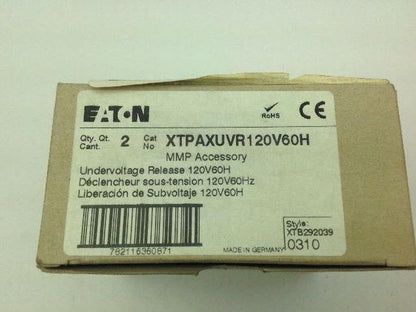 Eaton XTPAXUVR120V60H Undervoltage Release MMP Accessory DIN Rail Mount