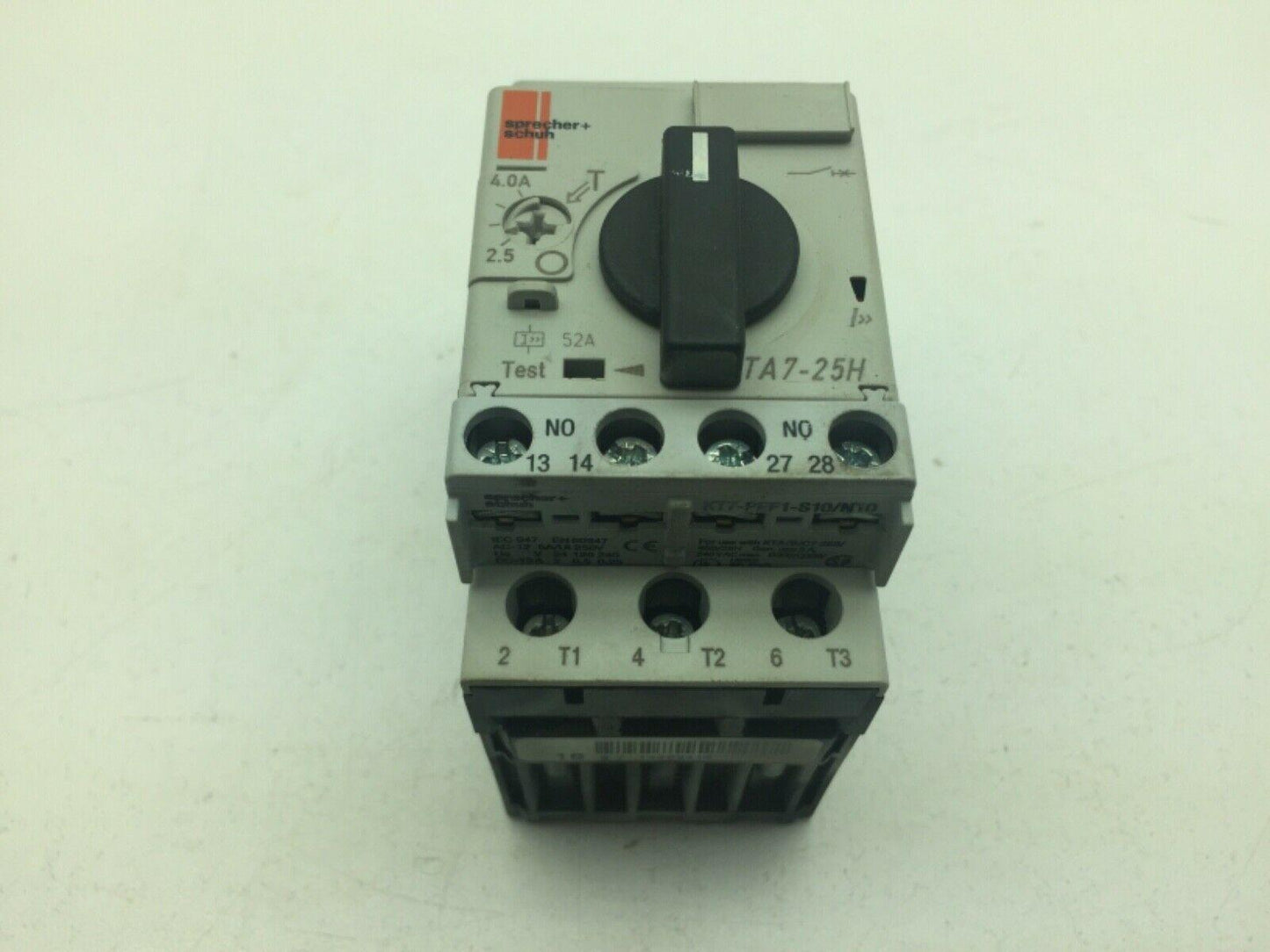 Sprecher+Schuh KTA7-25H-4.0A Motor Circuit Breaker 3 Pole  4.0A CAT.A 50/60Hz