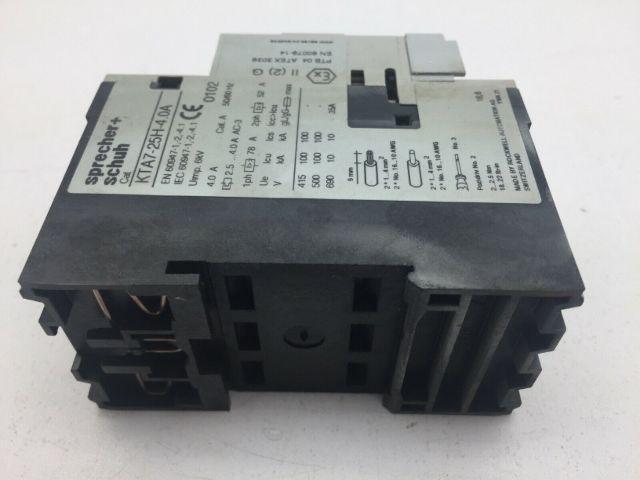 Sprecher+Schuh KTA7-25H-4.0A Motor Circuit Breaker 3 Pole  4.0A CAT.A 50/60Hz