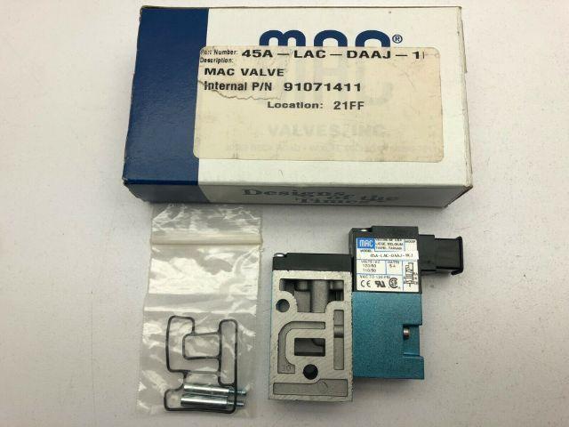 Mac 45A-LAC-DAAJ-1KJ Solenoid Valve 120PSI 110-120VDC Coil 5.4W 1/8"NPT